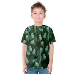 Plants Leaves Flowers Pattern Kids  Cotton Tee