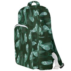 Plants Leaves Flowers Pattern Double Compartment Backpack by Ravend