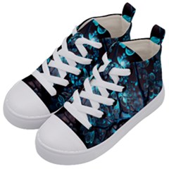 Art Ai Generated Cherry Blossom Blossoms Kids  Mid-top Canvas Sneakers by Ravend