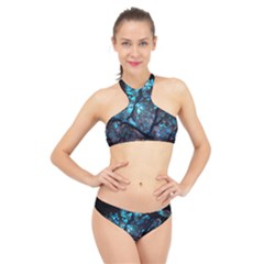 Art Ai Generated Cherry Blossom Blossoms High Neck Bikini Set by Ravend