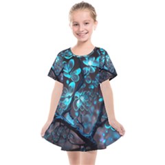 Art Ai Generated Cherry Blossom Blossoms Kids  Smock Dress by Ravend