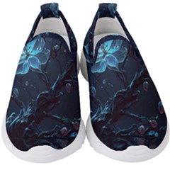 Ai Generated Cherry Blossom Blossoms Art Kids  Slip On Sneakers by Ravend