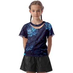 Ai Generated Cherry Blossom Blossoms Art Kids  Front Cut Tee by Ravend