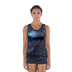 Ai Generated Cherry Blossom Blossoms Art Sport Tank Top  by Ravend