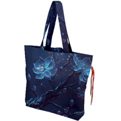 Ai Generated Cherry Blossom Blossoms Art Drawstring Tote Bag by Ravend