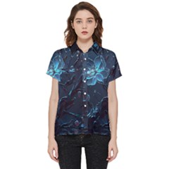 Ai Generated Cherry Blossom Blossoms Art Short Sleeve Pocket Shirt by Ravend