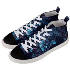 Ai Generated Cherry Blossom Men s Mid-top Canvas Sneakers by Ravend