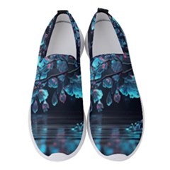 Ai Generated Cherry Blossom Women s Slip On Sneakers by Ravend