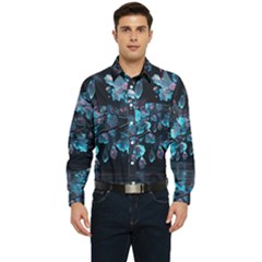 Ai Generated Cherry Blossom Men s Long Sleeve Pocket Shirt  by Ravend