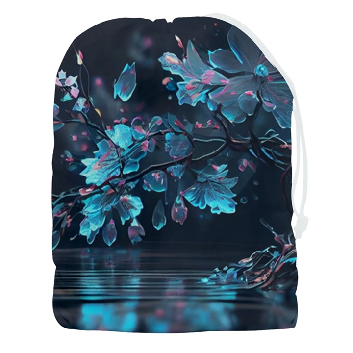 Ai Generated Cherry Blossom Drawstring Pouch (3XL)