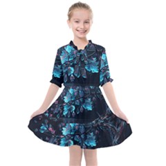 Ai Generated Cherry Blossom Kids  All Frills Chiffon Dress by Ravend