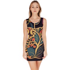 Ai Generated Apple Foliage Bodycon Dress