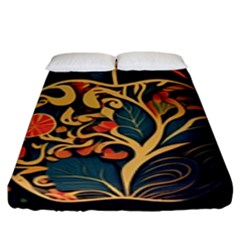 Ai Generated Apple Foliage Fitted Sheet (king Size) by Ravend