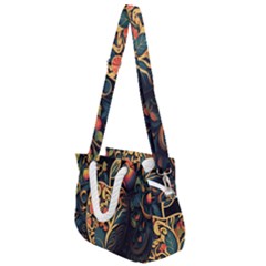 Ai Generated Apple Foliage Rope Handles Shoulder Strap Bag by Ravend