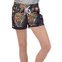 Ai Generated Apple Foliage Velour Lounge Shorts by Ravend