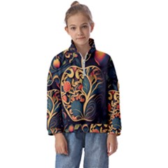 Ai Generated Apple Foliage Kids  Half Zip Hoodie by Ravend