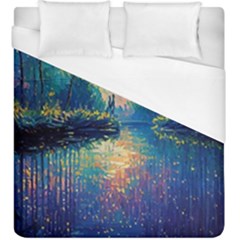 Oil Painting Night Scenery Fantasy Duvet Cover (king Size) by Ravend