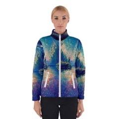 Oil Painting Night Scenery Fantasy Women s Bomber Jacket by Ravend