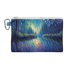 Oil Painting Night Scenery Fantasy Canvas Cosmetic Bag (large) by Ravend