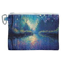 Oil Painting Night Scenery Fantasy Canvas Cosmetic Bag (xl) by Ravend