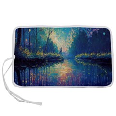 Oil Painting Night Scenery Fantasy Pen Storage Case (m) by Ravend