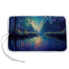 Oil Painting Night Scenery Fantasy Pen Storage Case (l) by Ravend