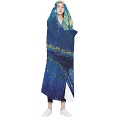 Oil Painting Night Scenery Fantasy Wearable Blanket by Ravend