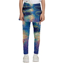 Oil Painting Night Scenery Fantasy Kids  Skirted Pants by Ravend