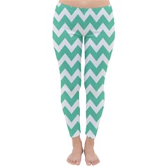 Chevron Pattern Gifts Classic Winter Leggings by GardenOfOphir