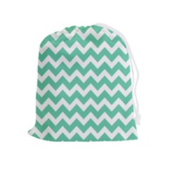 Chevron Pattern Gifts Drawstring Pouch (xl) by GardenOfOphir