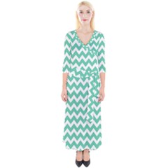 Chevron Pattern Gifts Quarter Sleeve Wrap Maxi Dress by GardenOfOphir