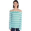 Chevron Pattern Gifts Off Shoulder Long Sleeve Top View1