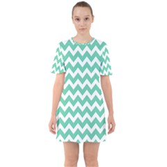 Chevron Pattern Gifts Sixties Short Sleeve Mini Dress by GardenOfOphir