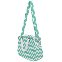 Chevron Pattern Gifts Rope Handles Shoulder Strap Bag by GardenOfOphir