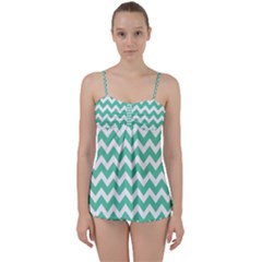 Chevron Pattern Gifts Babydoll Tankini Set by GardenOfOphir