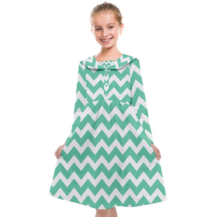 Chevron Pattern Gifts Kids  Midi Sailor Dress