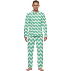 Chevron Pattern Gifts Men s Long Sleeve Velvet Pocket Pajamas Set by GardenOfOphir