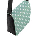 Light Blue And White Polka Dots Flap Closure Messenger Bag (L) View2