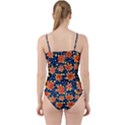 Flowers and Polka Dots Watercolor Cut Out Top Tankini Set View2