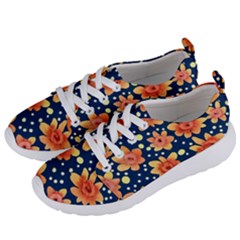 Flowers And Polka Dots Watercolor Women s Lightweight Sports Shoes by GardenOfOphir