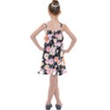 Boho Black Pink Flowers Watercolor VI Kids  Overall Dress View2