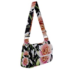 Black Chevron Peach Lilies Multipack Bag by GardenOfOphir