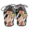 Black Chevron Peach Lilies Pointed Oxford Shoes View4