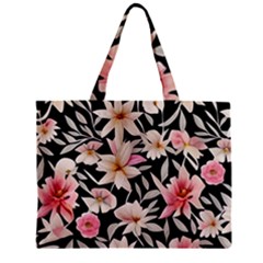 Botanical Flowers Zipper Mini Tote Bag by GardenOfOphir