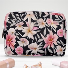 Botanical Flowers Make Up Pouch (medium) by GardenOfOphir