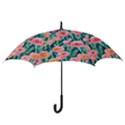 Blush Watercolor Flowers Hook Handle Umbrellas (Medium) View3