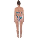 Blush Watercolor Flowers Tie Back One Piece Swimsuit View2