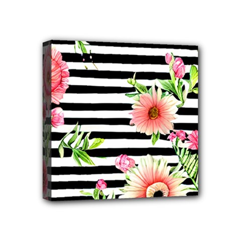 Blooming Watercolor Flowers Mini Canvas 4  X 4  (stretched) by GardenOfOphir