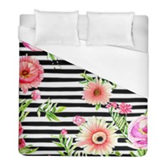 Blooming Watercolor Flowers Duvet Cover (full/ Double Size) by GardenOfOphir