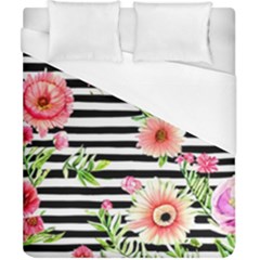 Blooming Watercolor Flowers Duvet Cover (california King Size) by GardenOfOphir